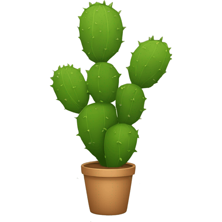 single flat Nopal without pot emoji