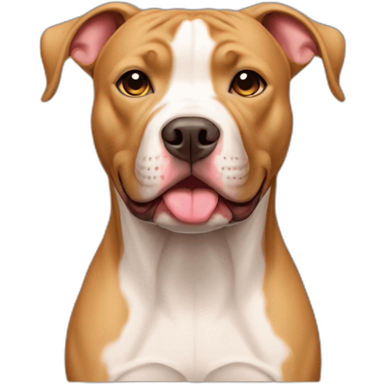 standing tan pit bull emoji