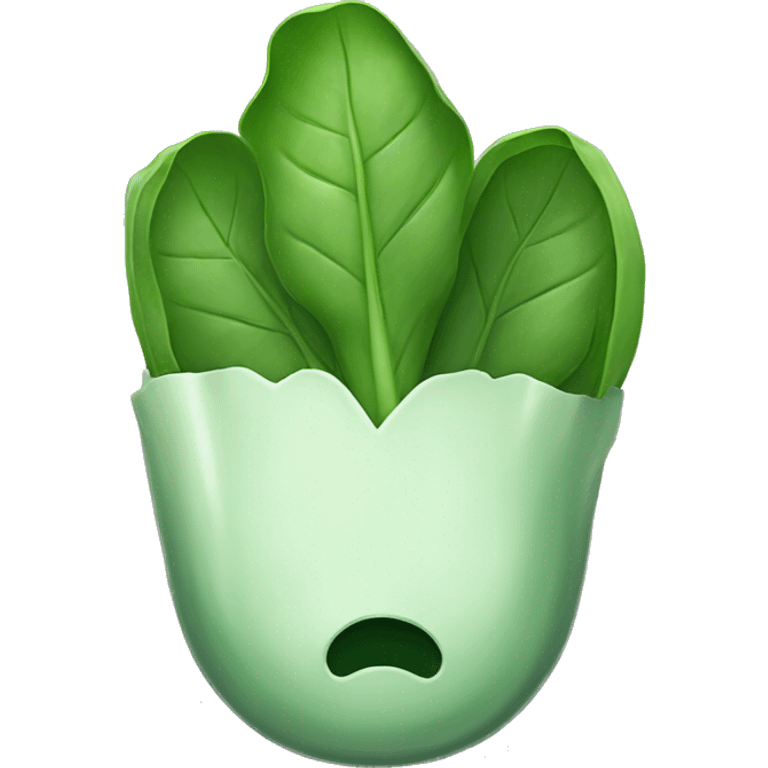 spinach without face. Just the vegetable. emoji