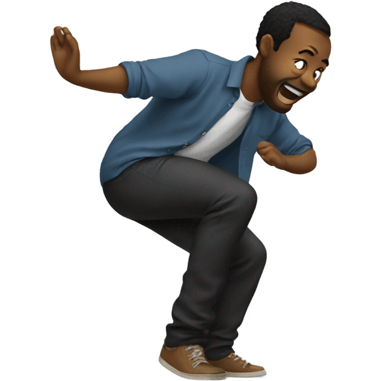 A man twerking emoji