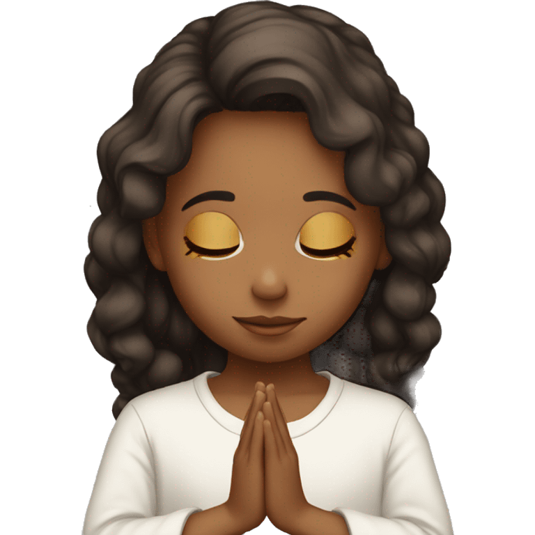 young praying emoji