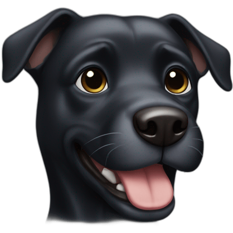 Black dog  emoji