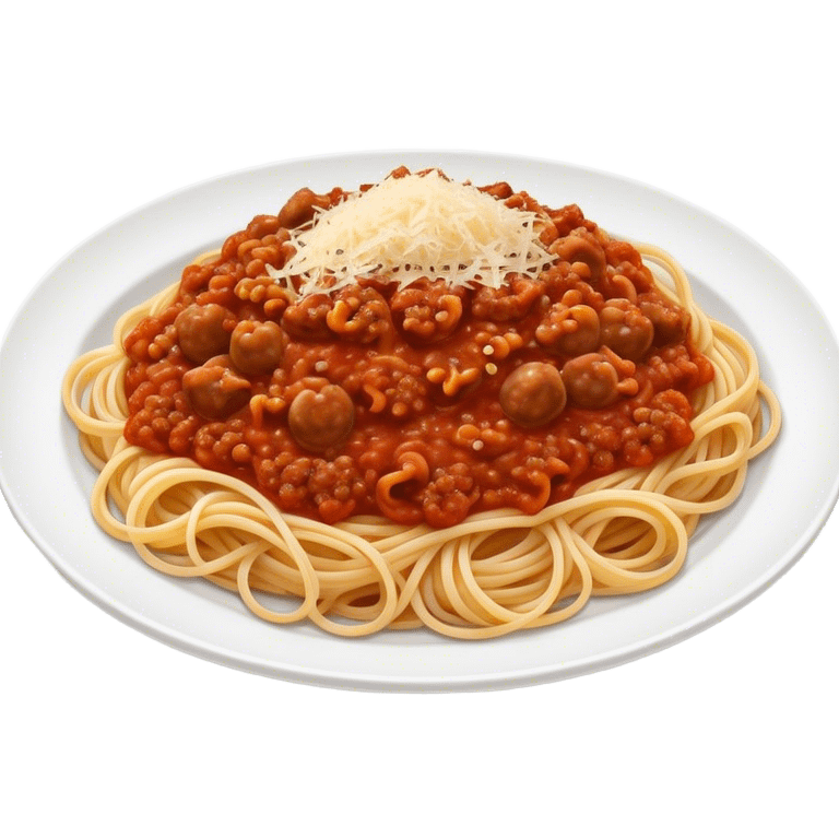 Spaghetti Bolognese on a plate  emoji