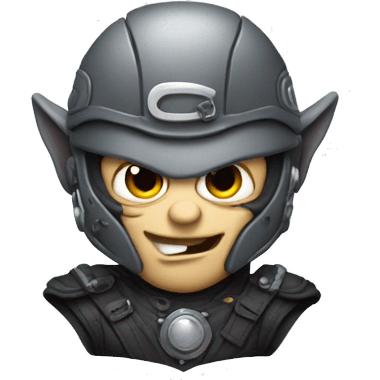 Gargoyle biker with helmet emoji