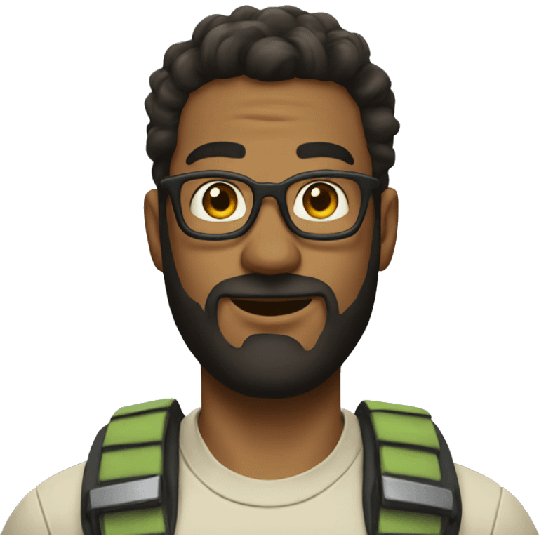 ghostbuster beard short hair emoji