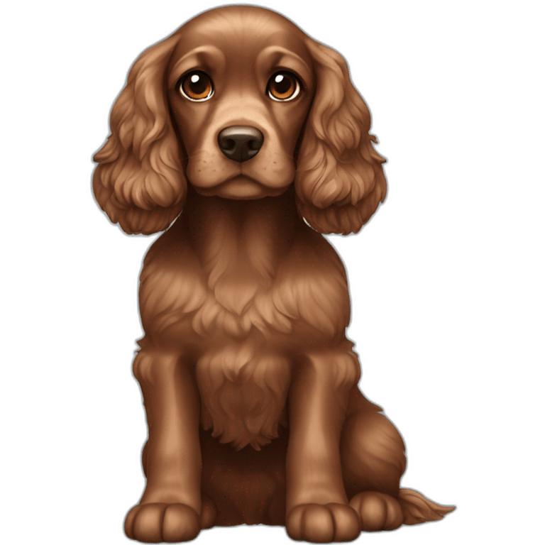 brown cocker spaniel emoji