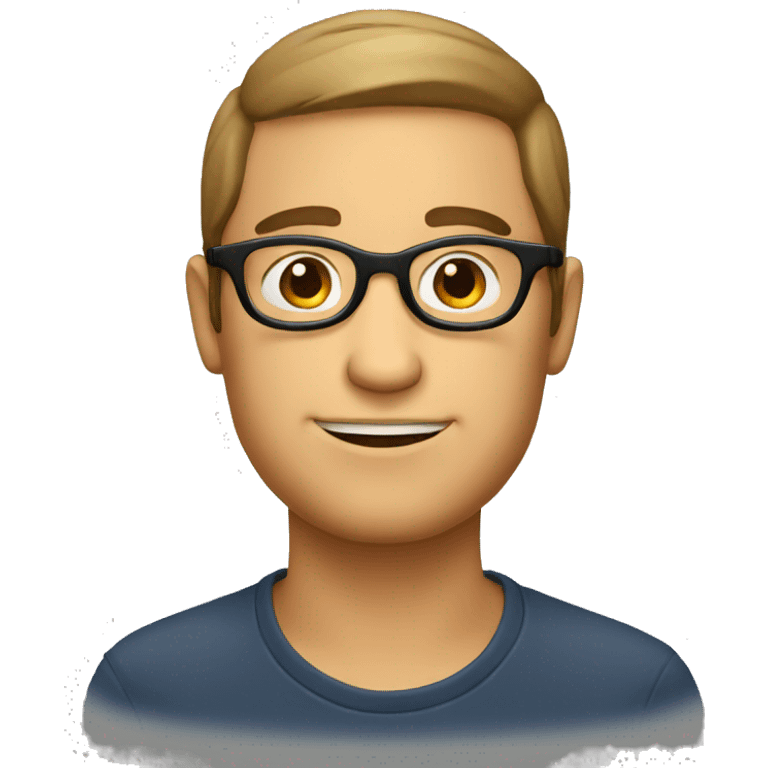 A french guy with glasses circle face emoji