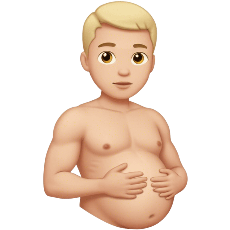 strong pregnant guy emoji