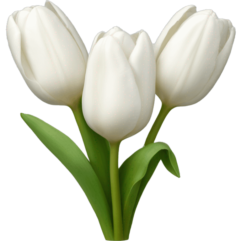 White tulips  emoji