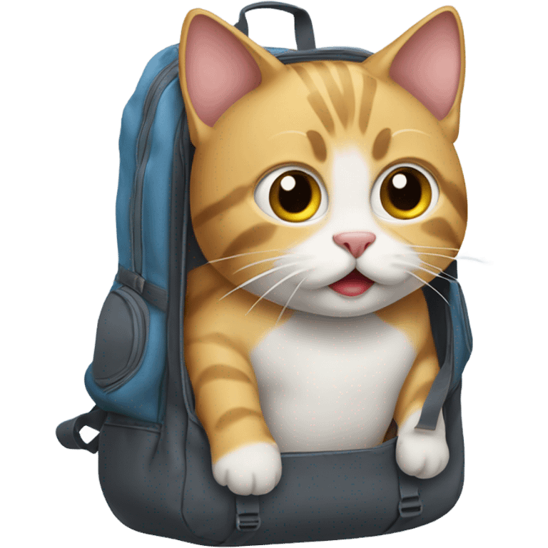 Cat in a backpack emoji