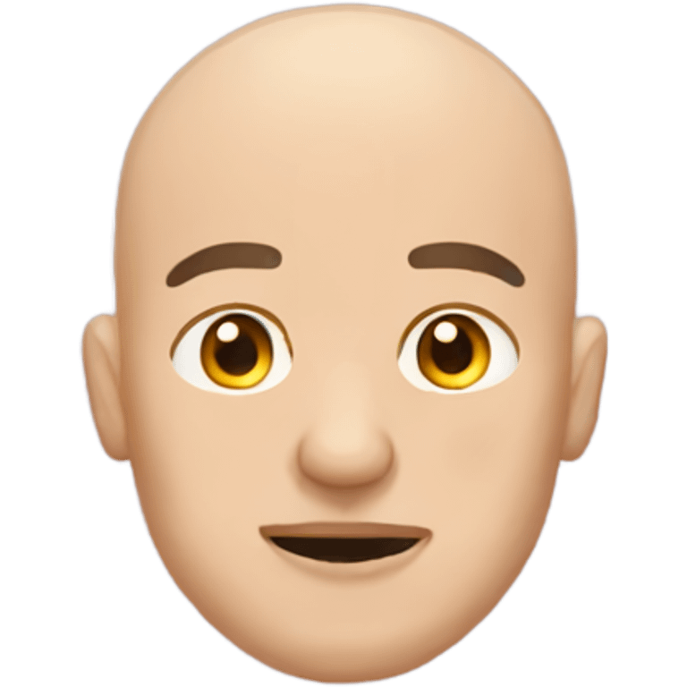 bald man with face bruise  emoji