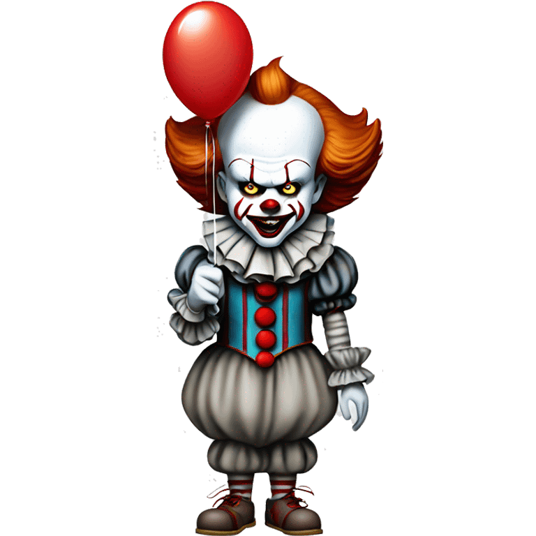 Pennywise the clown holding a balloon emoji