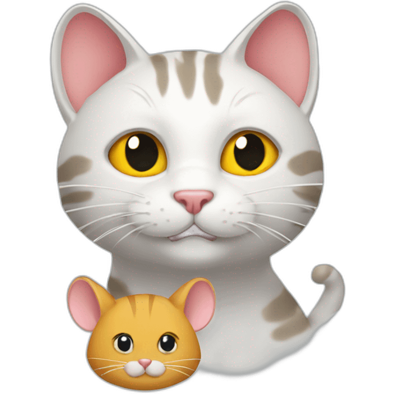 Cat and mouse emoji