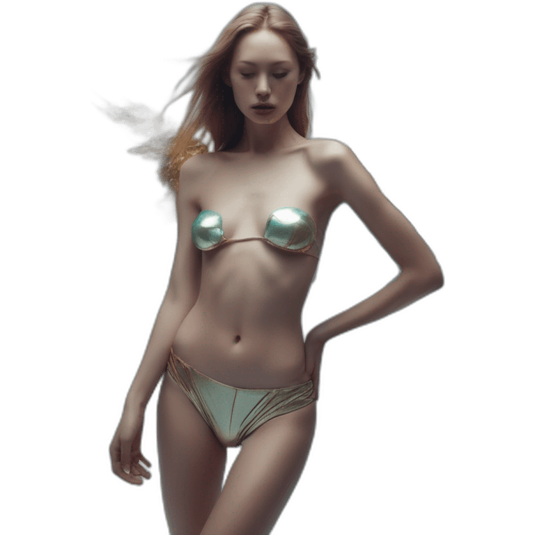 Angela Olszewska, david bellemere, Bare belly, Wings, Choker, Bathed in shadows, FOV 90 degrees, short lighting, L USM, Cold Colors, gilded technique, extremely hyper aesthetic, absurdres emoji