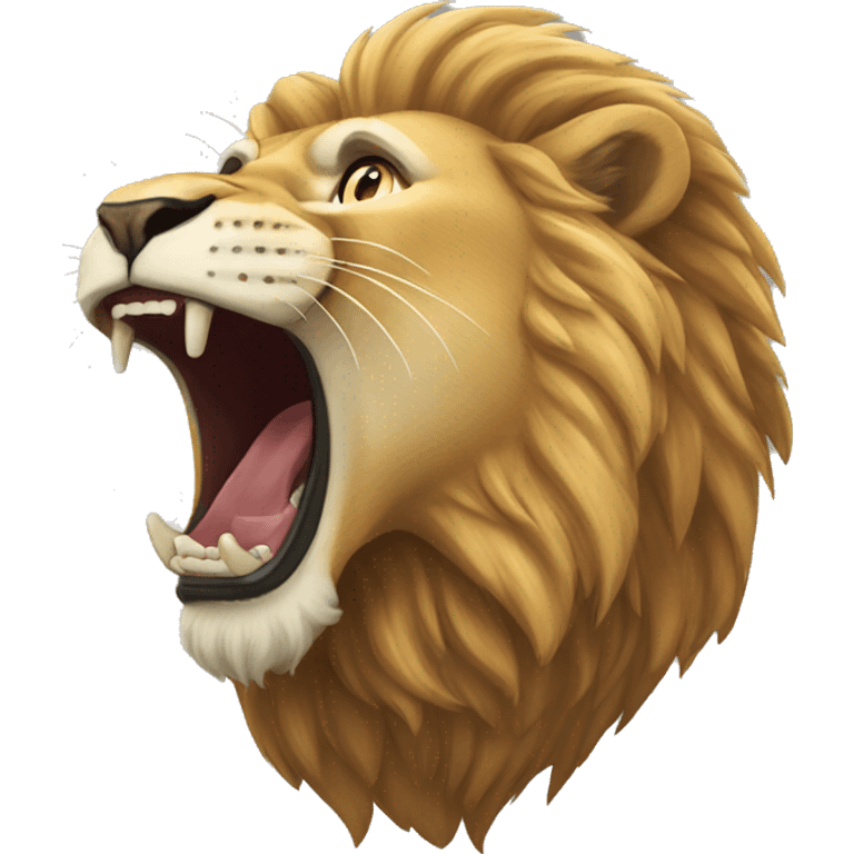 lion roaring right angle   emoji