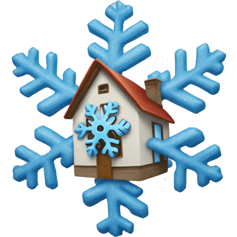 Snowflake with a house emoji