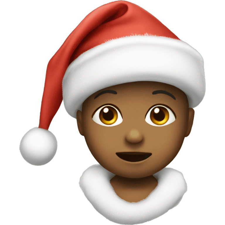 baby with christmas hat emoji