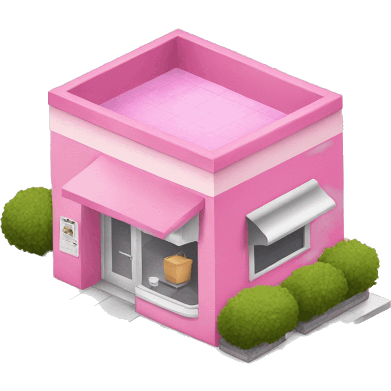 pink location with beauty salon in the middle emoji