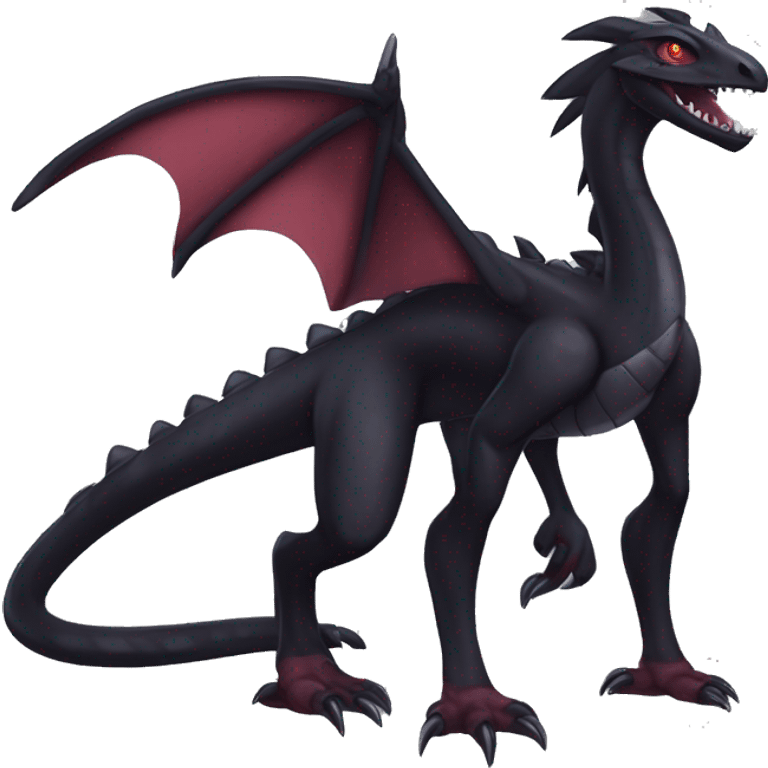 cool edgy black and maroon Dark-type nargacuga Salazzle  Salandite Pokémon full body by LiLaiRa, by Falvie emoji