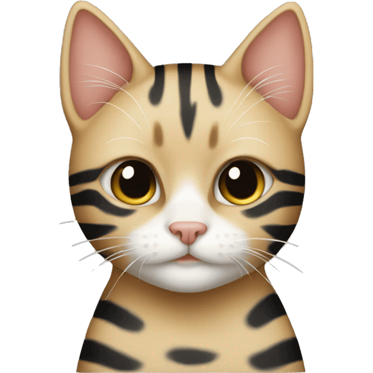 Blonde and black striped cat emoji