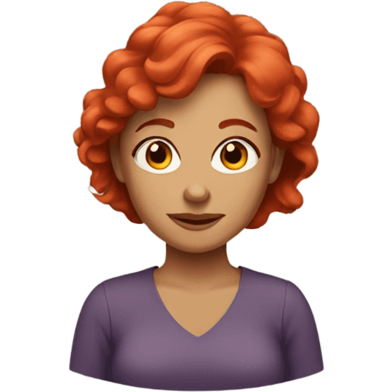 Mom with red hair emoji