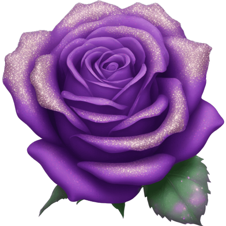 purple rose with glitter emoji