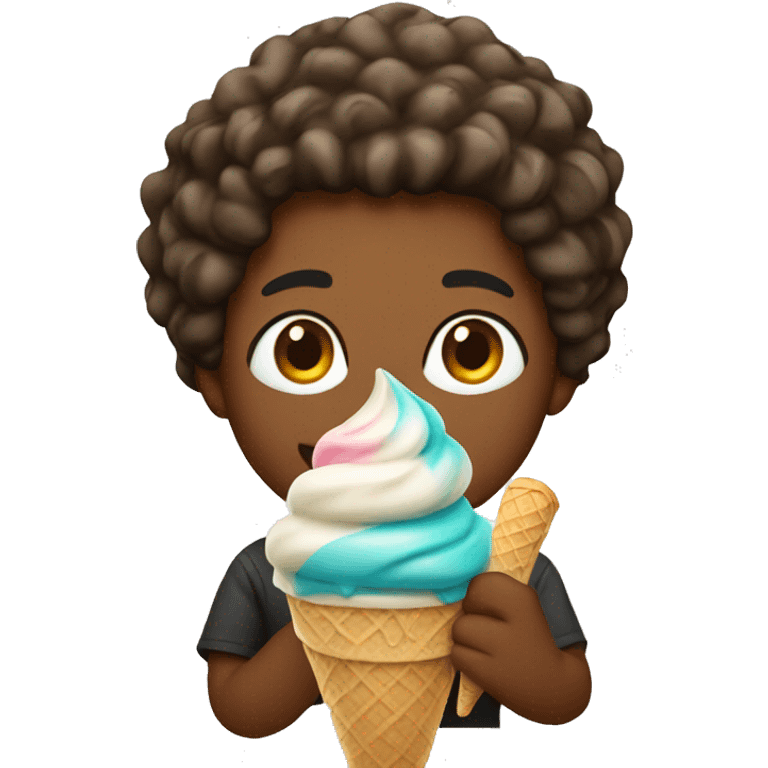 me with ice cream emoji