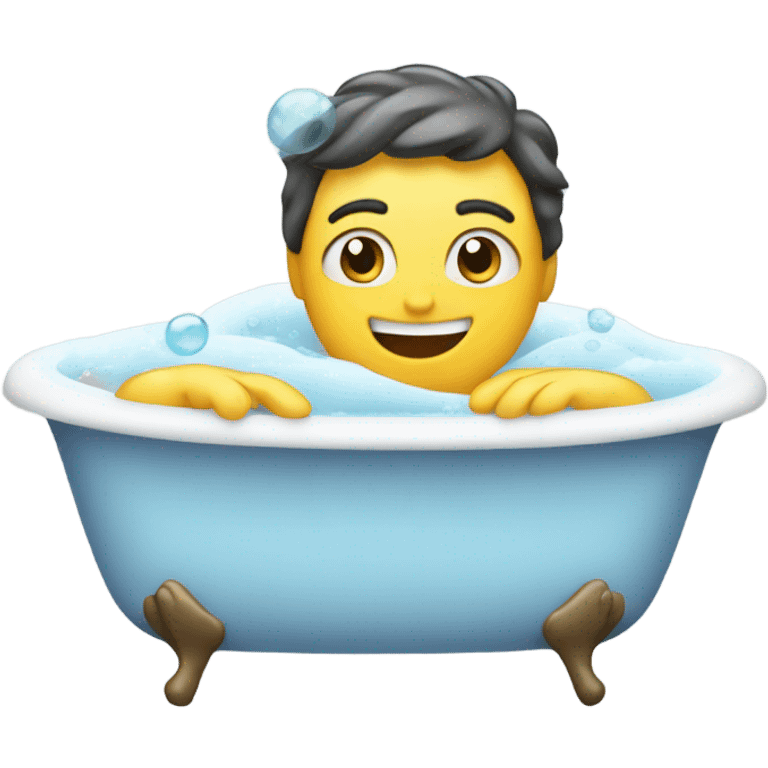 bathtub with bubbles emoji