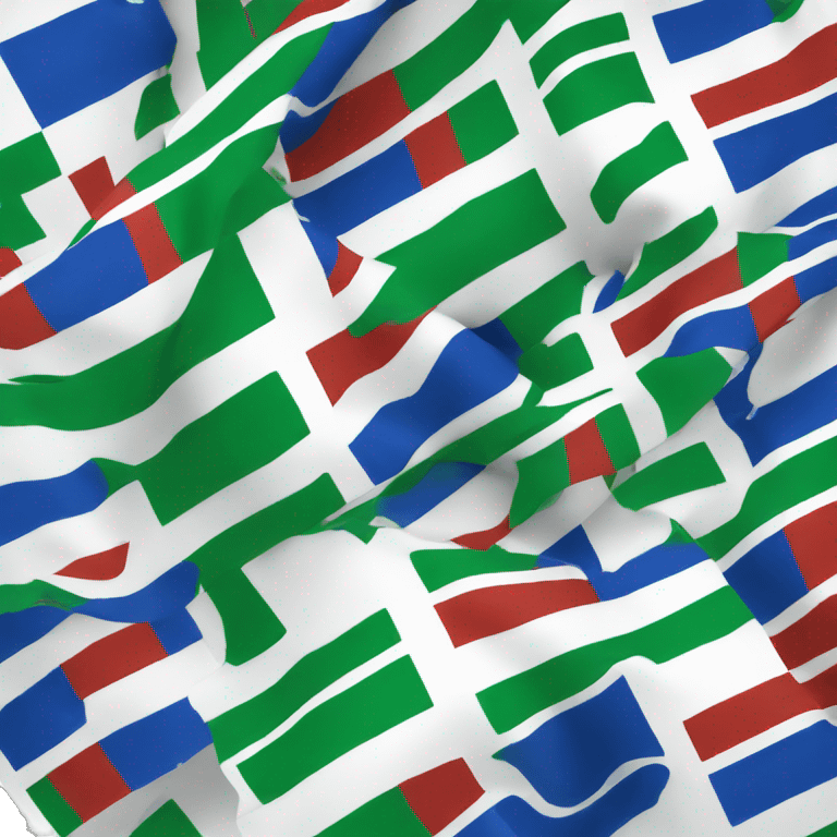 Flag with blue white and green volour emoji