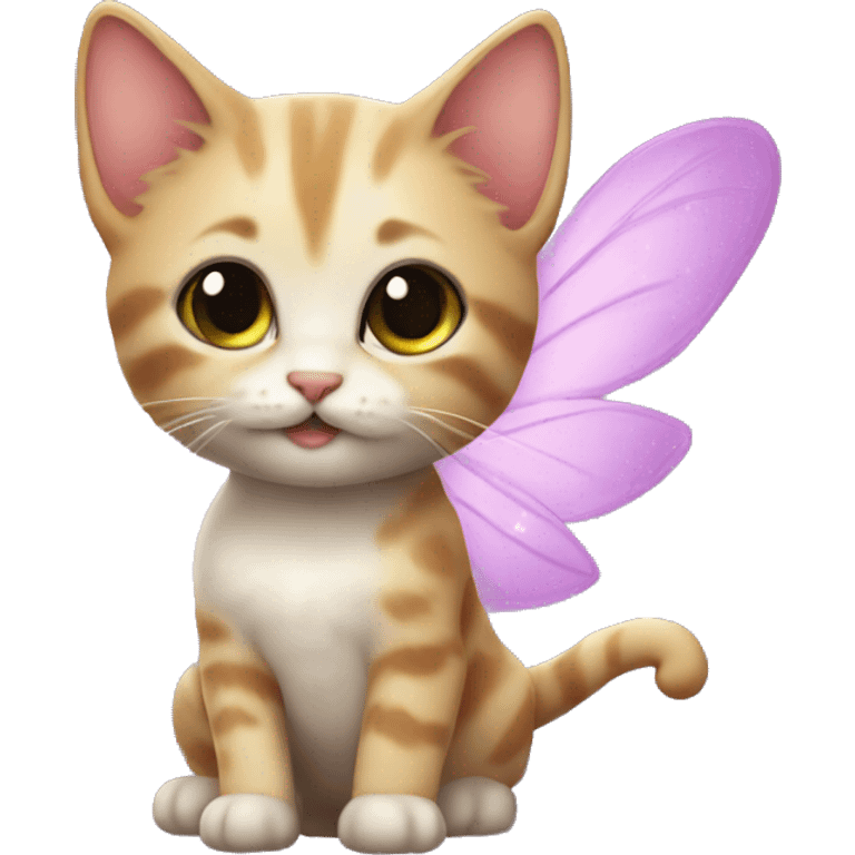 Kitten fairy with a wand emoji