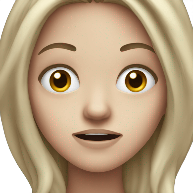 long dark hair white girl scared emoji