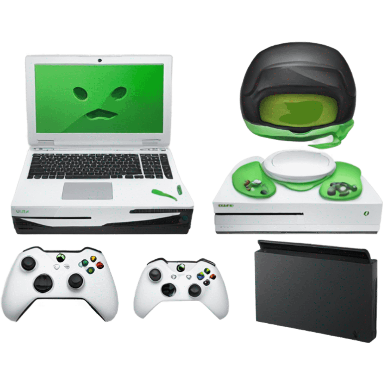 Laptop and a xbox consol emoji