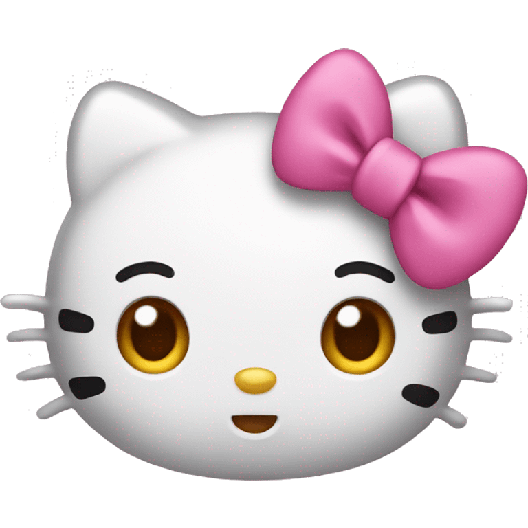 hello kitty with pink bow emoji