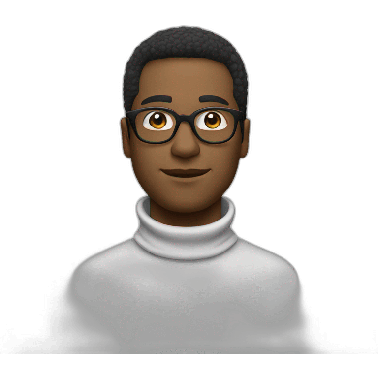 turtleneck glasses white man emoji