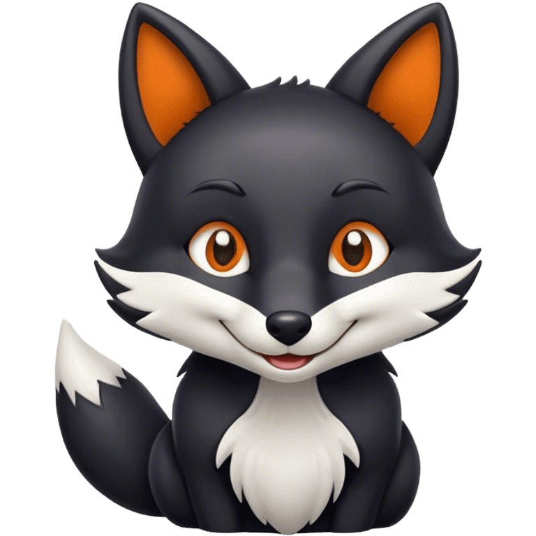 black smile fox emoji