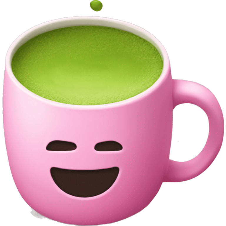 Matcha in a pink mug (no face) emoji