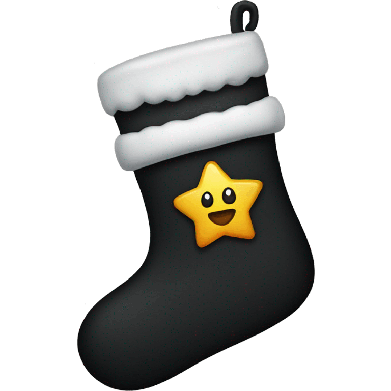 Black christmas stocking emoji