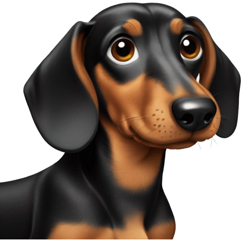 Dachshund with Mickey Mouse ears emoji