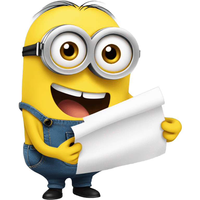 Minions with papers emoji