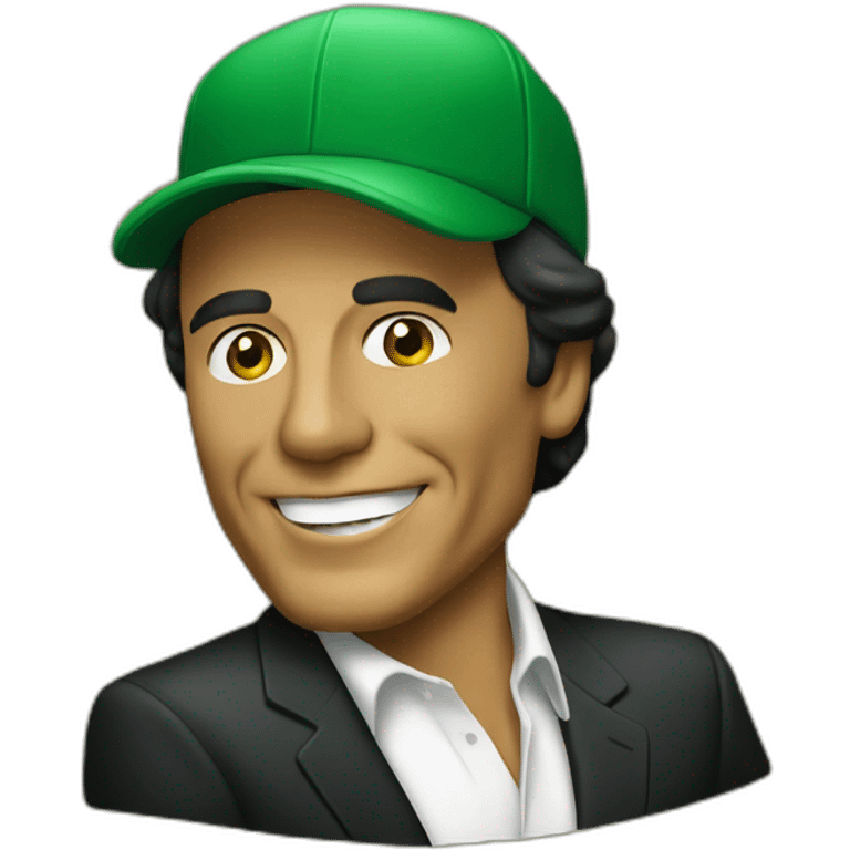 Julio iglesias with green cap emoji