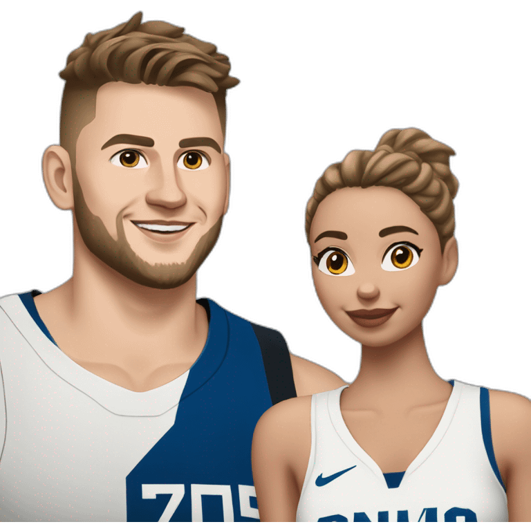 Luka Doncic avec une femme emoji