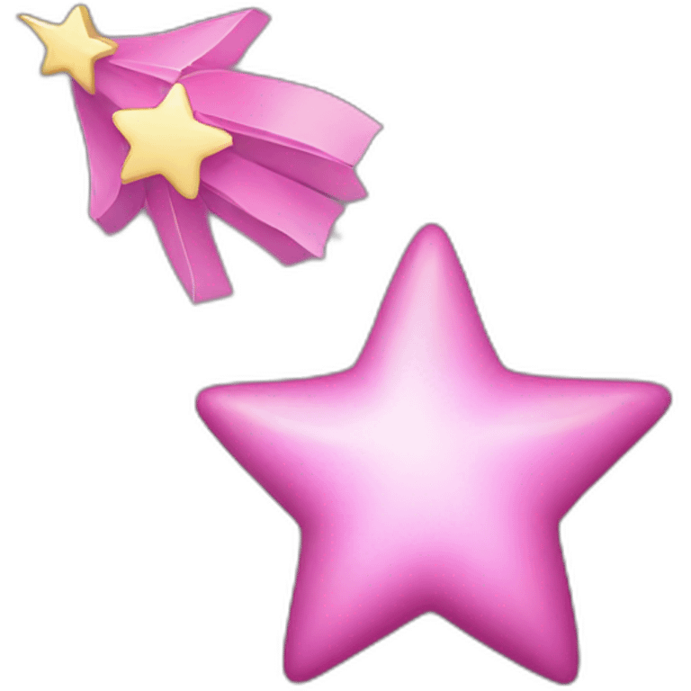 Pink shooting star emoji