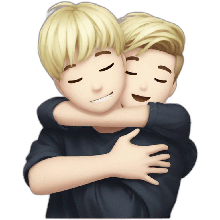 rap monster hug suga emoji