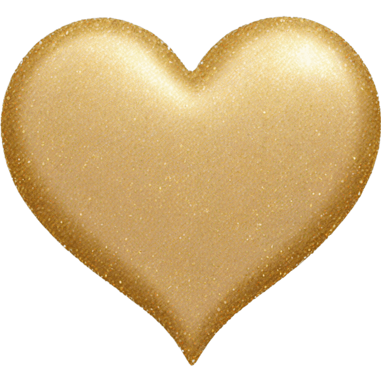 Beige heart with gold glitter emoji