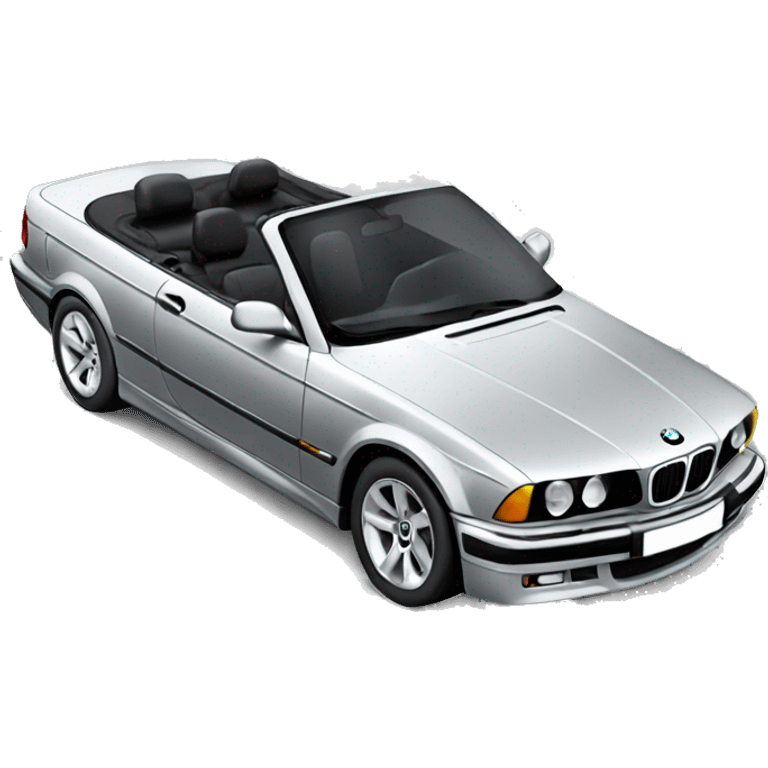 Silver bmw 3 Model convertible emoji