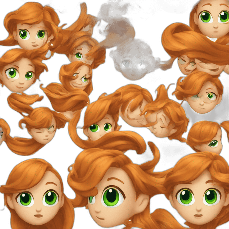 Rousse au yeux verts et la peux blanche emoji