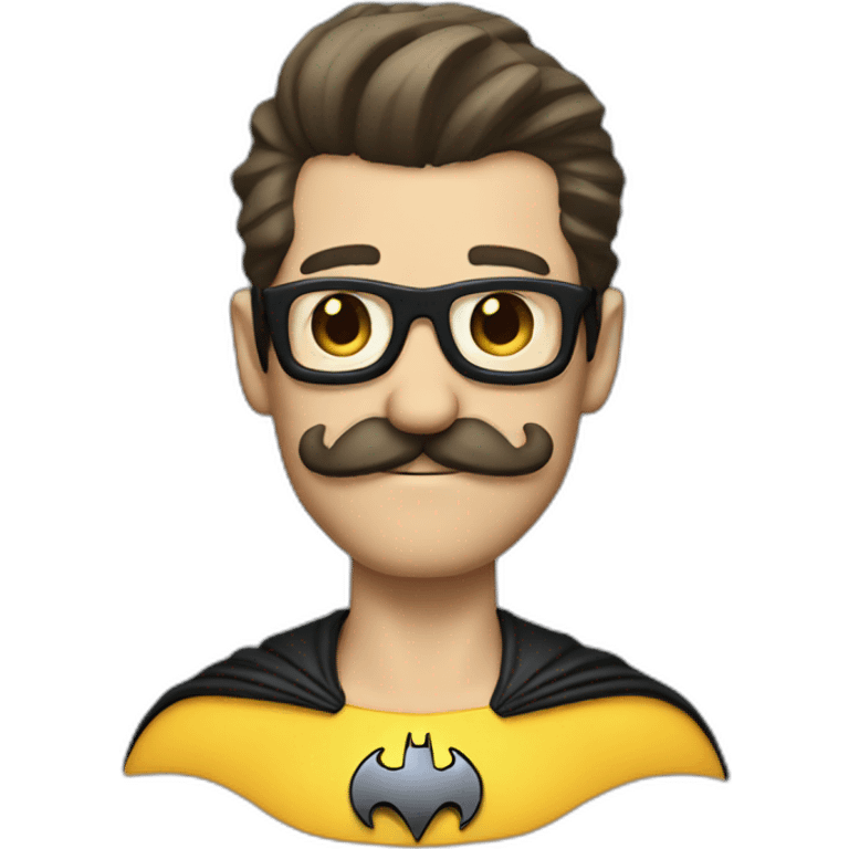 Batman with a big mustache emoji