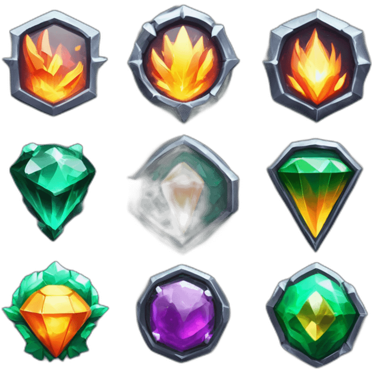 Pixel Battle Badge Winter Cold Diamond Obsidian Emerald Flame Shiny Glow Reward Legendary Unique Epic Mystery emoji