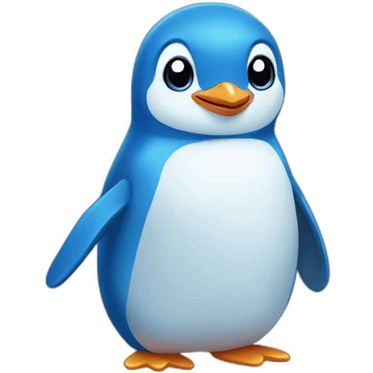 cute blue penguin emoji