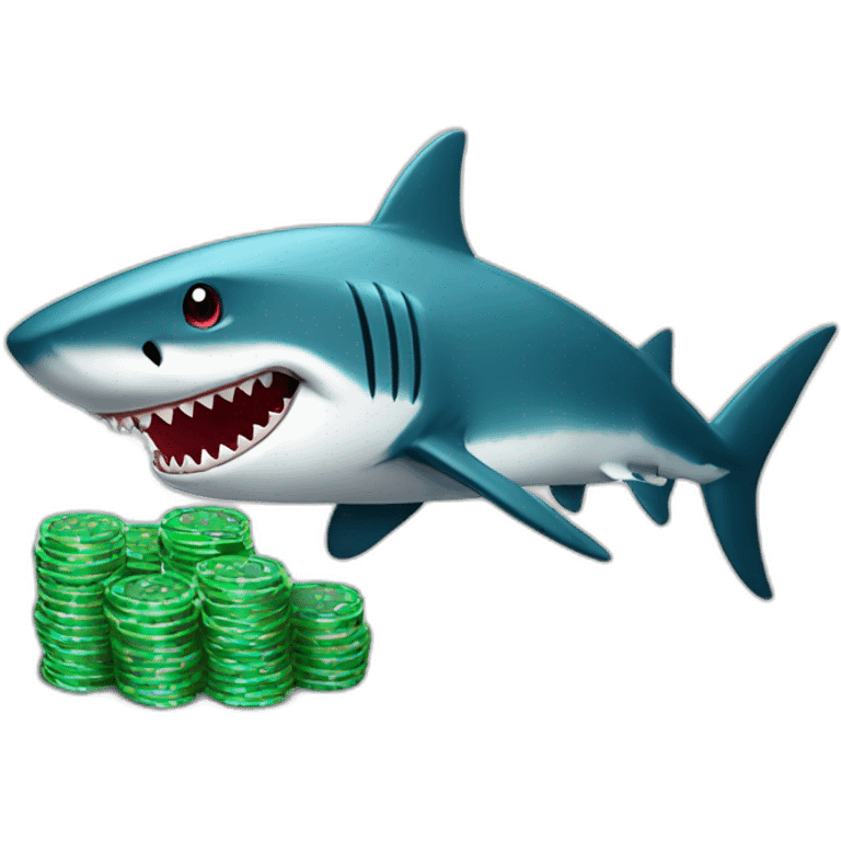 shark and casino emoji